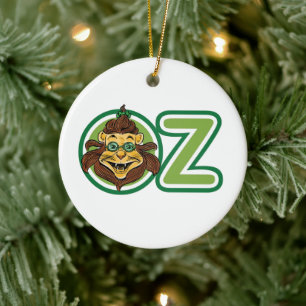 Vintager Zauberer Oz, Löwe im Buchstaben O Keramikornament