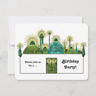 Vintager Zauberer Oz, Smaragdstädter Geburtstagspa Einladung