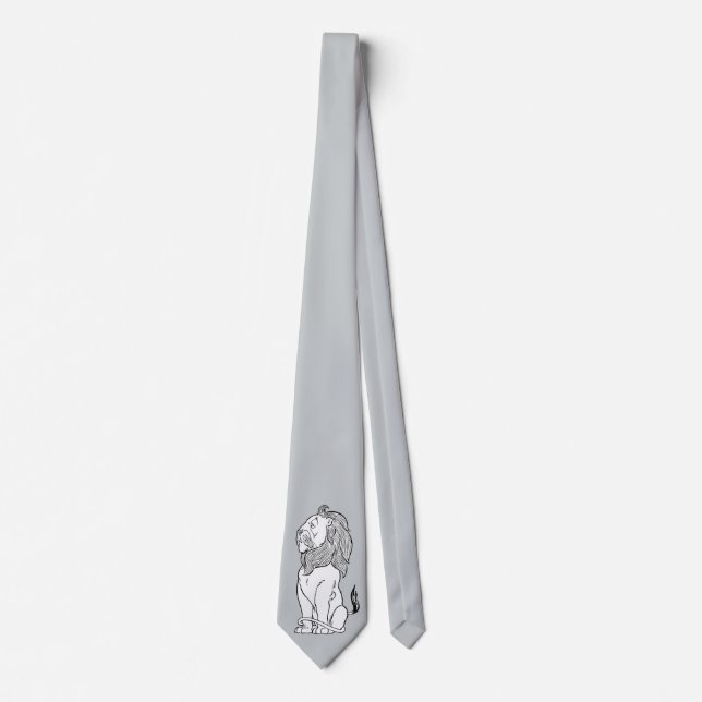 Vintager Zauberer Oz, tapfere feige Löwe Krawatte (Vorderseite)