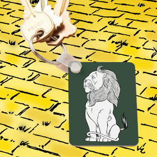 Vintager Zauberer Oz, tapfere feige Löwe Schlüsselanhänger