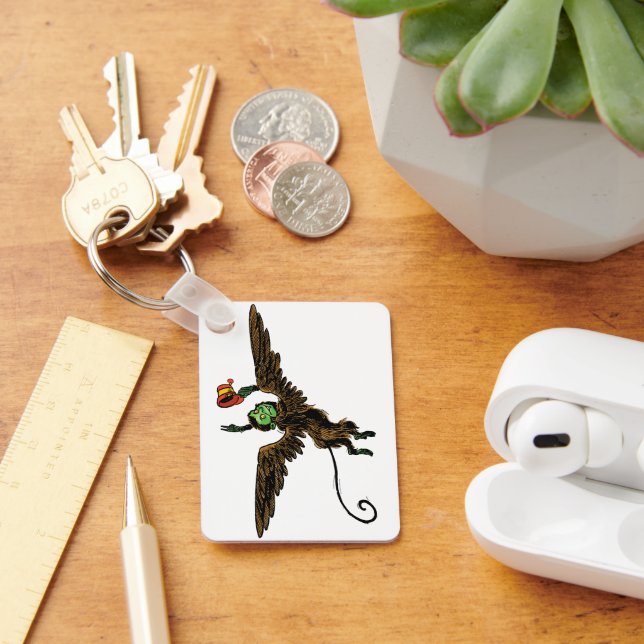 Vintager Zauberer von Oz, böse fliegende Affe Schlüsselanhänger (Schreibtisch)