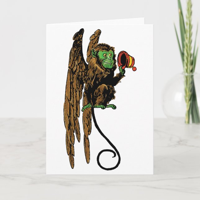 Vintager Zauberer von Oz, böser Affenhut Karte (Vorderseite)