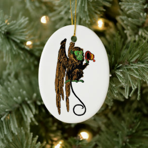 Vintager Zauberer von Oz, böser Affenhut Keramikornament