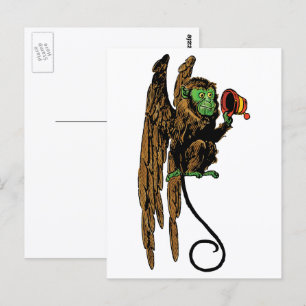 Vintager Zauberer von Oz, böser Affenhut Postkarte
