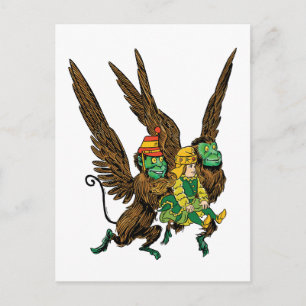 Vintager Zauberer von Oz, Dorothy, bösen fliegende Postkarte