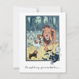 Vintager Zauberer von Oz. Dorothy, Girl Birthday P Einladung