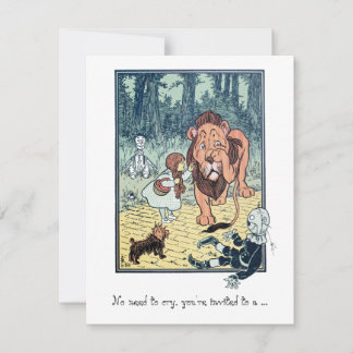 Vintager Zauberer von Oz. Dorothy, Girl Birthday P Einladung