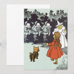 Vintager Zauberer von Oz Dorothy Munchkins Einladu Einladung