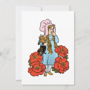 Vintager Zauberer von Oz, Dorothy Poppies Einladun Einladung