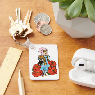 Vintager Zauberer von Oz, Dorothy, Red Poppy Blume Schlüsselanhänger