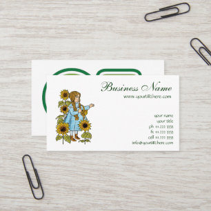 Vintager Zauberer von Oz Fairy Tale Dorothy Sonnen Visitenkarte