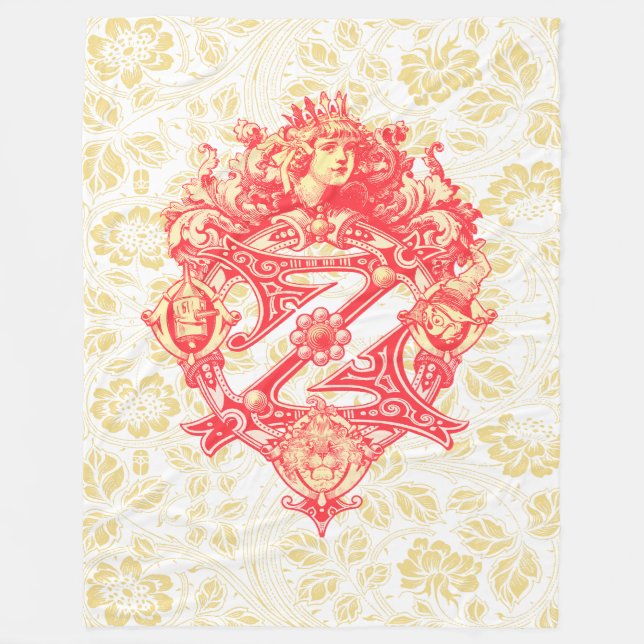 Vintager Zauberer von Oz Fleecedecke (Vorderseite)