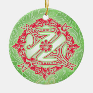 Vintager Zauberer von Oz Keramikornament