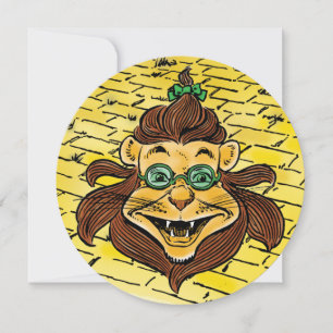 Vintager Zauberer von Oz Lion, Kindergeburt Einladung