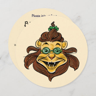 Vintager Zauberer von Oz Lion, Kindergeburt Einladung