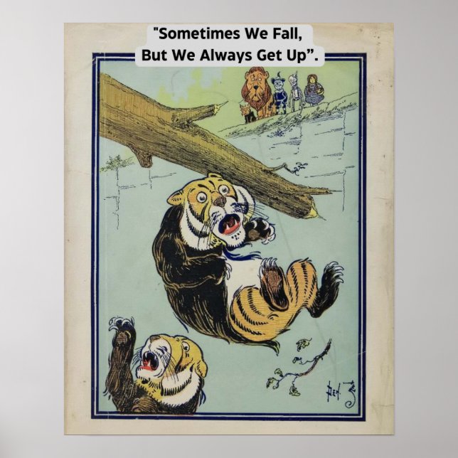 Vintager Zauberer von Oz - Motivation Zitat Poster (Vorne)