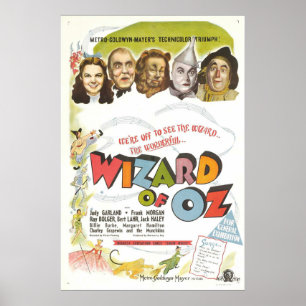 Vintager Zauberer von Oz Musical Fantasy Film Poster