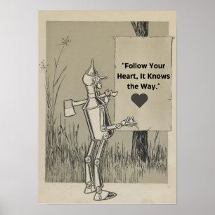 Vintager Zauberer von Oz-Tin Man Poster