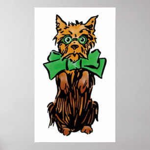 Vintager Zauberer von Oz Toto Dog mit grünem Bow Poster