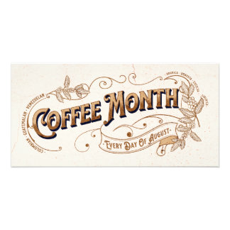 Vintager Zeichenkaffee Monat Fotodruck