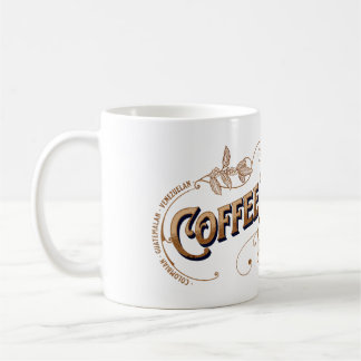 Vintager Zeichenkaffee Monat Kaffeetasse