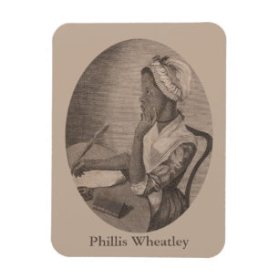 Vintager Zeichn des Dichters Phillis Wheatley Magnet