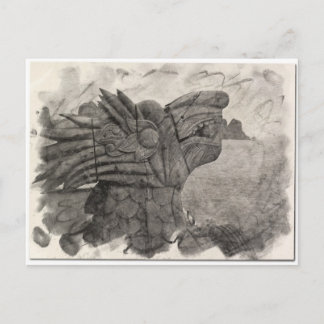 Vintager Zeichn eines Drachen von Halong Bay, Viet Postkarte