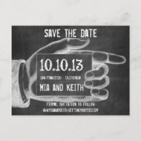 Vintager Zeigegriff Fingerabdruckkarte Postkarte