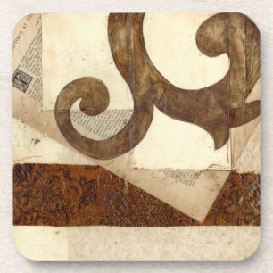 Vintager Zeitungs-Ausschnitt Getränkeuntersetzer