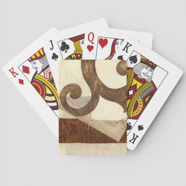 Vintager Zeitungs-Ausschnitt Spielkarten (Rückseite)