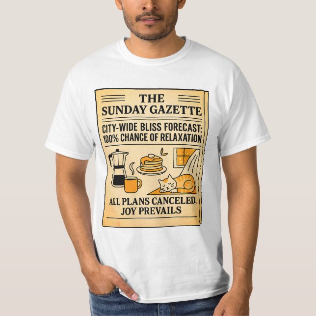 Vintager Zeitungswochenende Komfort T - Shirt (Vorderseite)