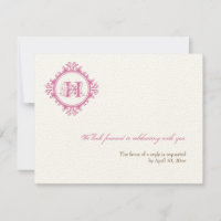 Vintager Zerfall Rosa erste Hochzeit rsvp Reaktion
