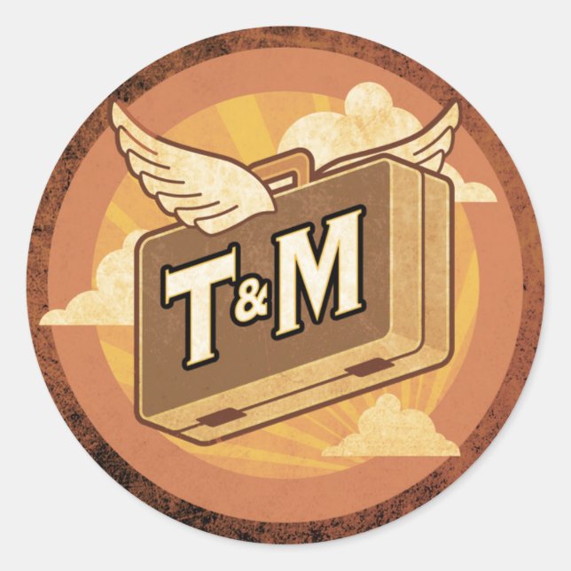 Vintager Zielhellaufkleber Runder Aufkleber (Vorderseite)