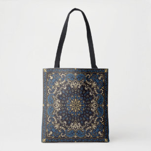 Vintager Zierpaisley Bandana Print, Seidenhalm