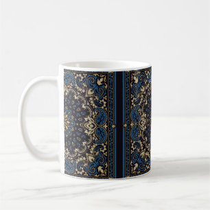 Vintager Zierpaisley Bandana Print, Seidenhalm Kaffeetasse