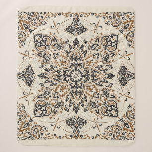 Vintager Zierpaisley Bandana Print, Seidenhalm Sherpadecke