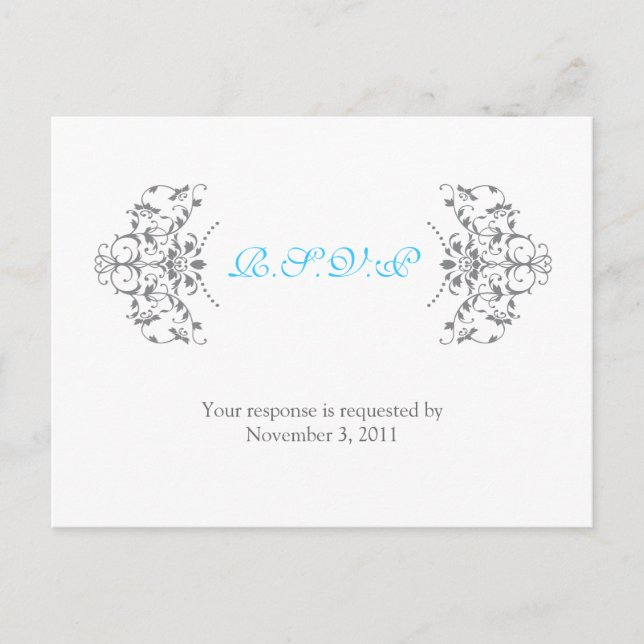 Vintager Zierrahmen Einladungspostkarte (Vorderseite)