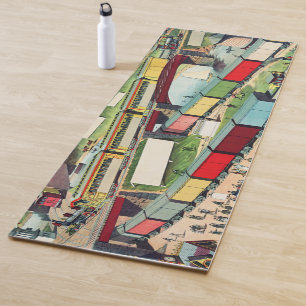 Vintager Zig-ag Passagier- und Güterverkehr Yogamatte