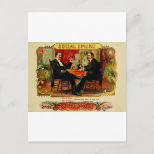 Vintager Zigarrenkasten-Etikett SOZIALRAUCH (L4) Postkarte