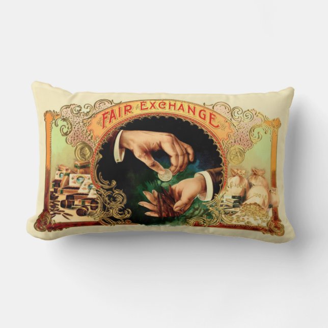 Vintager Zigarrenschachtel-Aufkleber Lendenkissen (Vorderseite)