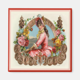 Vintager Zigarrenschachtel-Aufkleber Magnet