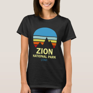 Vintager Zion Mountain Sunset Nationalpark T-Shirt