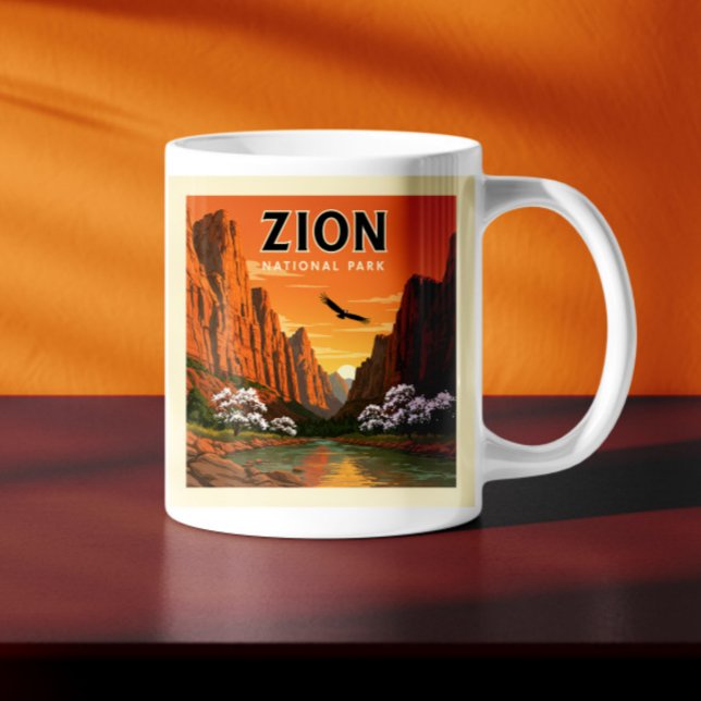 Vintager Zion-Nationalpark Kaffeetasse (Von Creator hochgeladen)