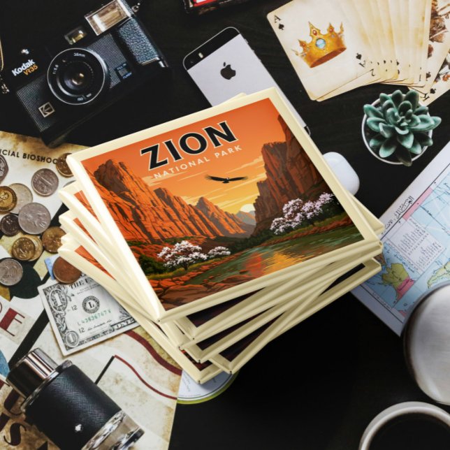 Vintager Zion-Nationalpark Magnet (Von Creator hochgeladen)