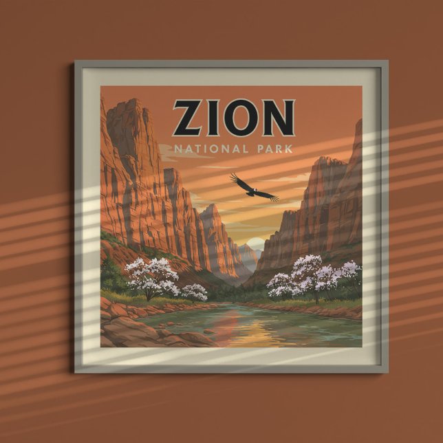 Vintager Zion-Nationalpark Poster (Von Creator hochgeladen)