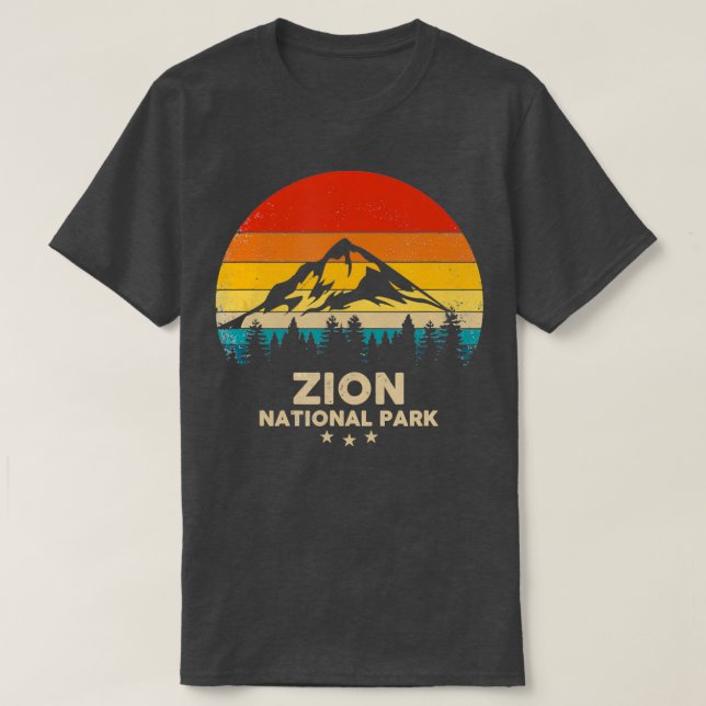 Vintager Zion Nationalpark Retro T-Shirt (Design vorne)