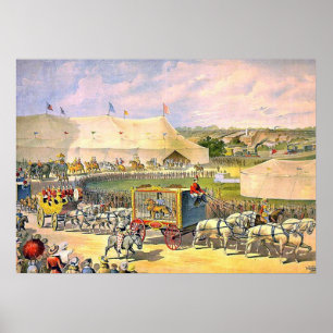 Vintager Zirkus-Boden Poster