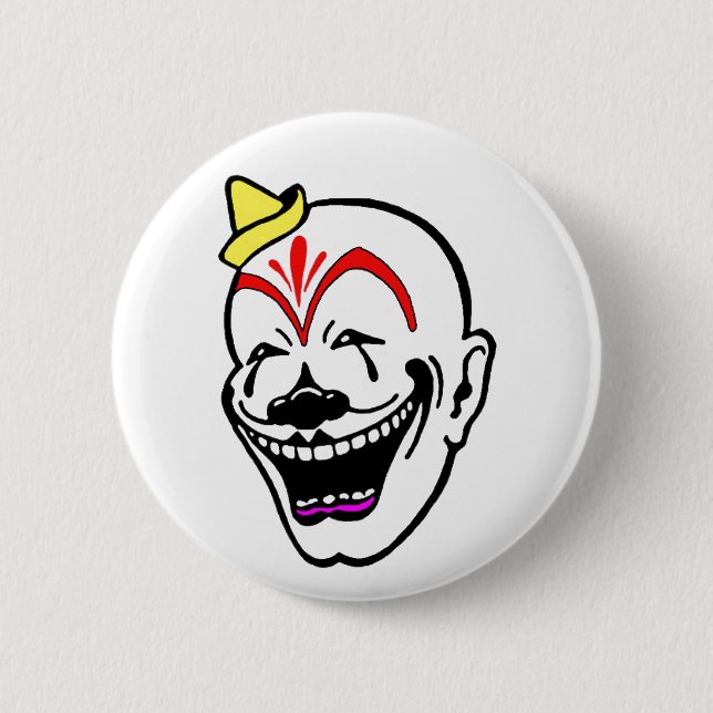 Vintager Zirkus Clown Button (Vorderseite)