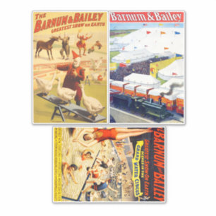 Vintager Zirkus Clown, Kunstsammlung Acrobat Anima Aufkleber