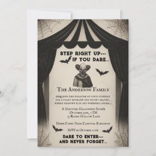 Vintager Zirkus   Dark Carnival Soirée Halloween Einladung
